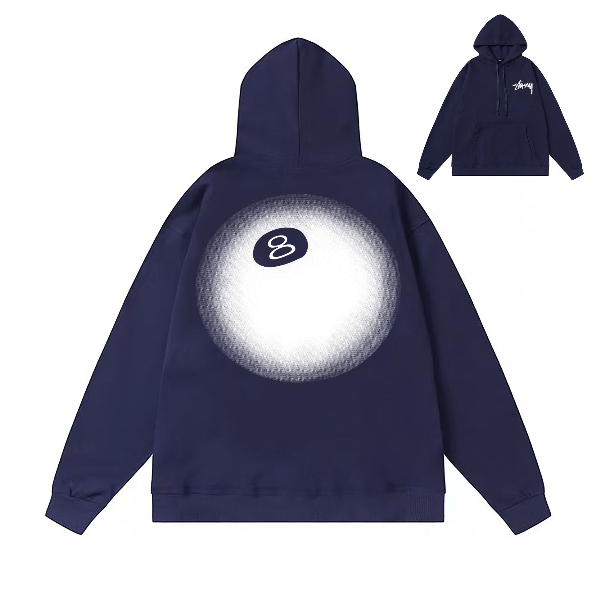 8-BALL-FADE-BLUE-HOODIE 8 BALL FADE BLUE HOODIE - Image 1