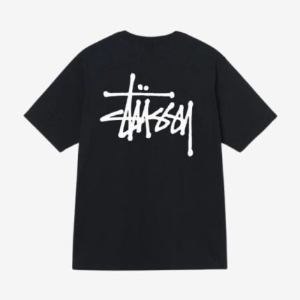 Basic Stussy Schwarzes T Shirt Langarm