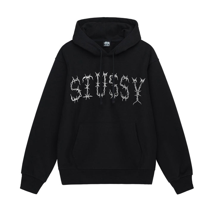 STUSSY-BARB-HOODIE-BLACK