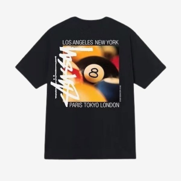 Stussy-Billards-Schwarzes-T-Shirt-600x600-1 Stussy Billards T Shirt Schwarzes - Image 1