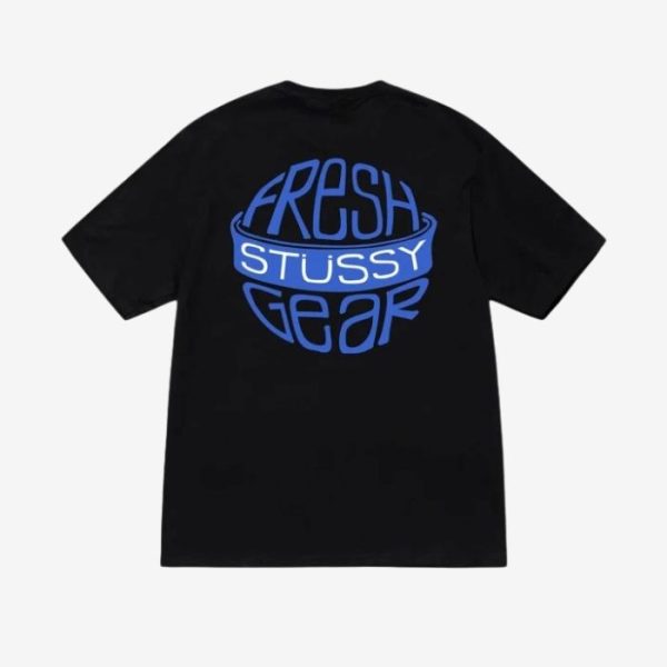 Stussy-Fresh-Gear-Schwarzes-T-shirt-600x600-1 Stussy Fresh Gear Schwarzes T shirt - Image 1