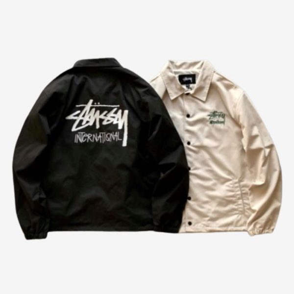 Stussy-Glatte-Coach-International-Logojacke-600x600-1 Stussy Glatte Coach International Logo jacket - Image 2