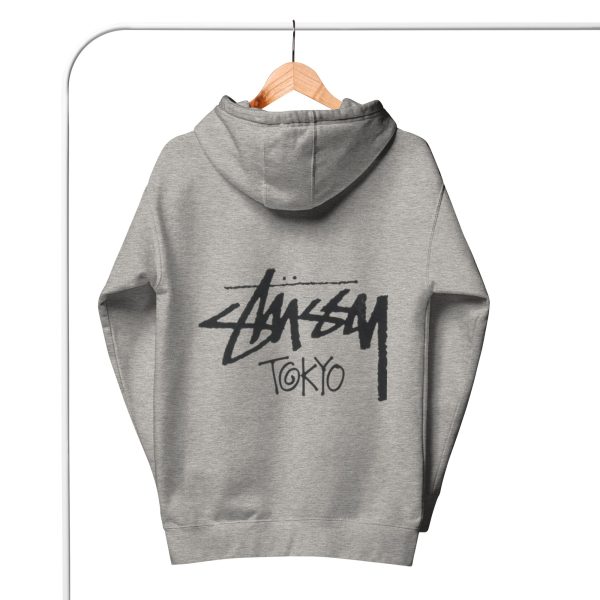Stussy-Tokyo-Gray-Hoodie-600x600 Stussy Tokyo Gray Hoodie - Image 1