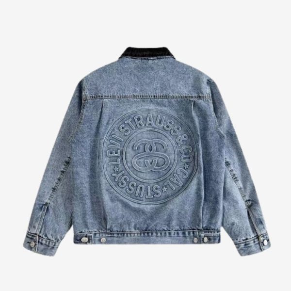 Stussy-x-Levi-Jeansjacke-mit-Pragung-3-600x600-1 Stussy X Levi Jeansjacke Mit Prägung - Image 2
