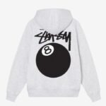 8 Ball Zip Hoodie White