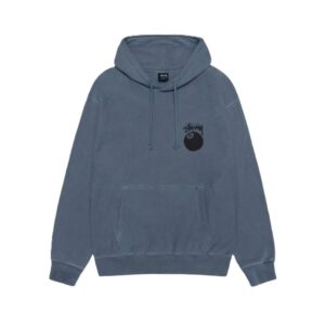 Stüssy 8 Ball Hoodie, pigmentgefärbt in Marineblau