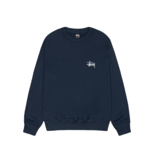 Stussy Basic Crew in Marineblau