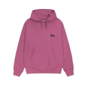 Stüssy Basic Hoodie in Beere