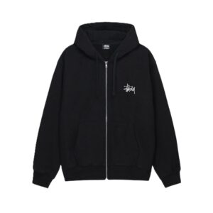Stüssy Basic Stüssy Zip Hoodie in Schwarz