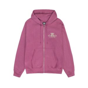 Stüssy Built To Last Zip-Hoodie in Beere